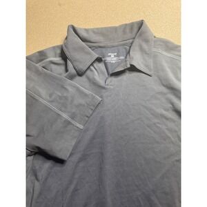 Patagonia Polo‎ Shirt Organic Cotton Blend Short Sleeve Gray Mens Size L